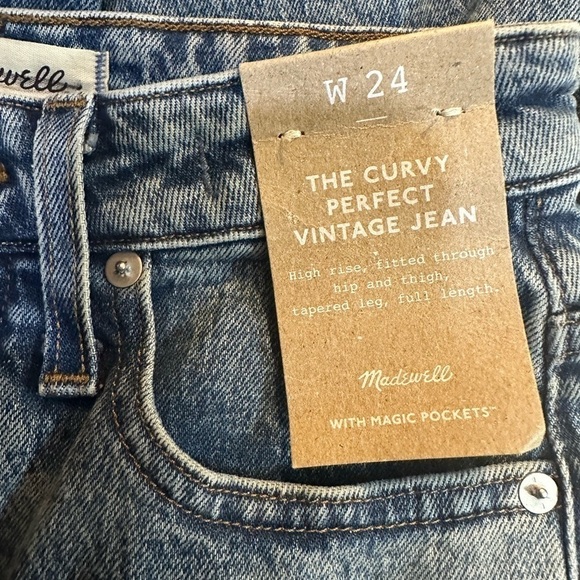 Madewell Curvy Perfect Vintage Jeans 24 0 NWT - Picture 6 of 10